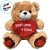 Urso de Pelúcia Grande com Coração e Frase - Marrom - 40x41x32cm - 1 unidade - Rizzo - Imagem 2