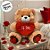 Urso de Pelúcia Grande com Coração e Frase - Marrom - 40x41x32cm - 1 unidade - Rizzo - Imagem 5