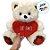 Urso de Pelúcia Grande com Coração e Frase - Branco - 40x41x32cm - 1 unidade - Rizzo - Imagem 2