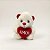 Urso de Pelúcia com Coração - Branco - 14x17x11cm - 1 unidade - Rizzo - Imagem 1