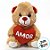 Urso de Pelúcia com Coração - Marrom Claro - 14x17x11cm - 1 unidade - Rizzo - Imagem 2
