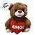 Urso de Pelúcia com Coração - Marrom - 14x17x11cm - 1 unidade - Rizzo - Imagem 2