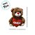Urso de Pelúcia com Coração - Marrom - 14x17x11cm - 1 unidade - Rizzo - Imagem 3