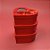 Kit Caixa Papel Rígido Coração Vermelho com Tampa Visor e Laço - 3 unidades - Rizzo - Imagem 1