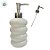 Porta Sabonete Líquido de Vidro - Branco - 19cm - 400mL - 1 unidade - Rizzo - Imagem 2