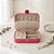 Porta Jóias Portátil com Botão - Rosa Pink - 16cm - 1 unidade - Rizzo - Imagem 1