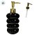 Porta Sabonete Líquido de Vidro - Preto - 19cm - 400mL - 1 unidade - Rizzo - Imagem 2