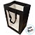 Sacola de Papel com visor PVC 30x20x16cm - Preta - 1 unidade - Rizzo - Imagem 2