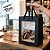 Sacola de Papel com visor PVC 30x20x16cm - Preta - 1 unidade - Rizzo - Imagem 4