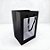 Sacola de Papel com visor PVC 35x25x18cm - Preta - 1 unidade - Rizzo - Imagem 1