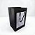 Sacola de Papel com visor PVC 35x25x18cm - Preta - 12 unidades - Rizzo - Imagem 1