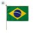 Bandeira de Tecido com Haste - Brasil - 90cm - 1 unidade - Rizzo - Imagem 2