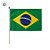 Bandeira de Tecido com Haste - Brasil - 90cm - 12 unidades - Rizzo - Imagem 2