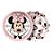 Prato Papel Redondo - Minnie Mouse Rosa - 8 unidades - Disney Original - Rizzo - Imagem 1