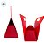 Caixa de Papel Rígido com Alça  - Vermelho - 22x9,5x20,5cm - 1 unidade - Rizzo - Imagem 3