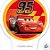 Vela Plana Adesivada - Carros - 8x6cm - Disney Original - 1 unidade - FestColor - Rizzo - Imagem 2