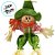 Enfeite Decorativo de Festa Junina Espantalho Sentado com Base e Vassoura - Verde - 15x17x4cm - 1 unidade - Rizzo - Imagem 3