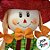 Enfeite Decorativo de Festa Junina Espantalho com Base e Chapéu Grande Vermelho - Menina - 12x42cm - 1 unidade - Rizzo - Imagem 2