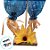 Enfeite Decorativo De Festa Junina Espantalho Com Base e Girassol - Chapéu Laranja - 20x36x5cm - 1 unidade - Rizzo - Imagem 3