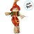 Espeto Para Jardim de Bambu Espantalho de Festa Junina - Menino Chapéu Laranja - 14x46cm - 1 unidade - Rizzo - Imagem 2