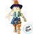 Espeto para Jardim de Bambu Espantalho de Festa Junina - Chapéu Laranja e Azul - 15x63cm - 1 unidade - Rizzo - Imagem 2