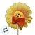 Espeto para Jardim Girassol - Laço Laranja - 32cm - 1 unidade - Rizzo - Imagem 2