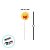 Espeto para Jardim Girassol - Laço Laranja - 32cm - 1 unidade - Rizzo - Imagem 3