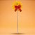 Pick Decorativo de Festa Junina - Flor Sorriso - Laço Laranja - 39cm - 1 unidade - Rizzo - Imagem 1