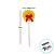 Pick Decorativo de Festa Junina - Flor Sorriso - Laço Laranja - 39cm - 1 unidade - Rizzo - Imagem 3