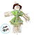 Espeto para Jardim Espantalho de Festa Junina -  Vestido Verde - 12x31cm - 1 unidade - Rizzo - Imagem 2