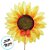 Enfeite Decorativo Espeto para Jardim Girassol M - Laço Laranja - 76x42x3cm - 1 unidade - Cromus - Rizzo - Imagem 2