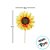 Enfeite Decorativo Espeto para Jardim Girassol P - Laço Laranja - 64x30x2,5cm - 1 unidade - Cromus - Rizzo - Imagem 3
