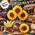 Enfeite Decorativo Espeto para Jardim Girassol P - Laço Laranja - 64x30x2,5cm - 1 unidade - Cromus - Rizzo - Imagem 4