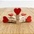 Mini Prendedor Decorativo - Coração Vermelho - 3,5cm - 10 unidades - Rizzo - Imagem 1