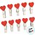 Mini Prendedor Decorativo - Coração Vermelho - 3,5cm - 10 unidades - Rizzo - Imagem 2