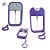 Frasco Spray Portátil Macaron Cartão com Capa de Silicone e Gancho Inferior - Roxo - 1 unidade - Rizzo - Imagem 2