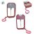 Frasco Spray Portátil Macaron Cartão com Capa de Silicone e Gancho Inferior - Rosa - 1 unidade - Rizzo - Imagem 2