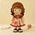 Boneca em Feltro - Cangaceira Vestido Branco - 40cm - 1 unidade - Rizzo - Imagem 1