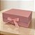 Caixa de Papel Rígido Retangular com Imã e Fita  - Rosa Claro - M 28,2x20,2x9,2cm - 1 unidade - Rizzo - Imagem 1