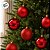 Bola de Natal em Tubo - Brilho, Fosco e Glitter - Vermelho - 8cm  - 6 unidades - Cromus - Rizzo - Imagem 5