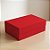 Caixa de Papel Rígido Retangular com Imã - Vermelho - M 29x21x9cm - 1 unidade - Cromus - Rizzo - Imagem 1