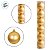 Bola de Natal em Tubo - Fosco Ouro - 8cm - 6 unidades - Cromus - Rizzo - Imagem 3