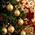 Bola de Natal em Tubo - Fosco Ouro - 8cm - 6 unidades - Cromus - Rizzo - Imagem 5