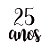 Transfer Para Balão Lettering Preto P 22x18cm - 25 Anos - 01 Un - Cromus Balloons - Rizzo Balões - Imagem 1