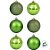 Bolas de Natal em Tubo - Verde Oliva - Fosco/Brilho com Glitter - 10cm  - 6 unidades - Cromus - Rizzo - Imagem 2