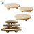 Kit Bandejas para Doces Redonda em Madeira Pinus - 25cm - 1 unidade - Rizzo - Imagem 2