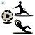 Kit Display Decorativo de Futebol em Madeira - Bola, Jogador e Goleiro - 30x24cm - 1 unidade - Rizzo - Imagem 2
