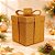 Caixa de Presente Decorativa para Cenário - Dourado Glitter - 20cm - 1 unidade - Rizzo - Imagem 1