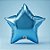 Balão de Festa Microfoil 20" 51cm - Estrela Chrome Azul - 01 Unidade - Qualatex - Rizzo Balões - Imagem 1