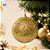 Bola de Natal - Trabalhada Dourado com Gliter e Lantejoulas - 12cm - 2 unidades - Cromus - Rizzo - Imagem 2